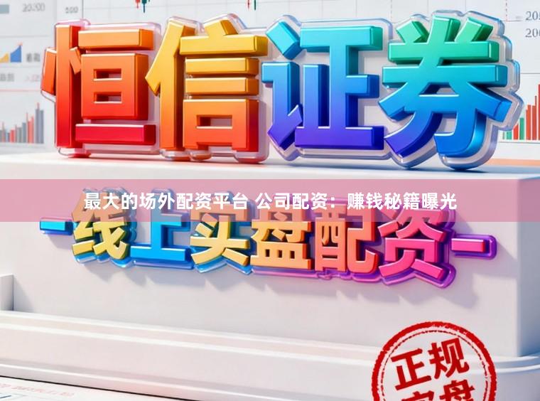 最大的场外配资平台 公司配资：赚钱秘籍曝光