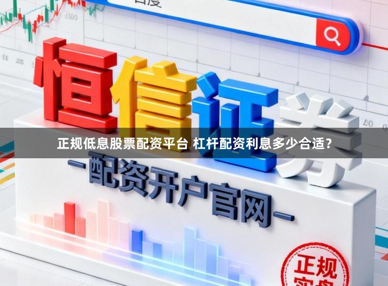 正规低息股票配资平台 杠杆配资利息多少合适？